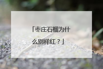 枣庄石榴为什么别样红？