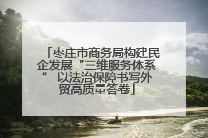 枣庄市商务局构建民企发展“三维服务体系” 以法治保障书写外贸高质量答卷