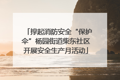撑起消防安全“保护伞”杨园街道柴东社区开展安全生产月活动
