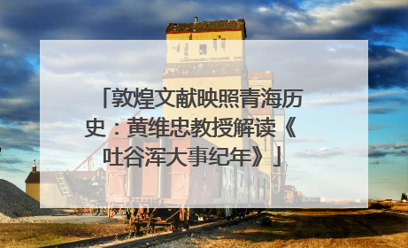 敦煌文献映照青海历史：黄维忠教授解读《吐谷浑大事纪年》