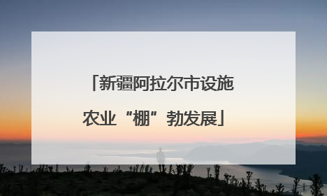 新疆阿拉尔市设施农业“棚”勃发展