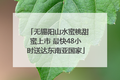 无锡阳山水蜜桃甜蜜上市 最快48小时送达东南亚国家