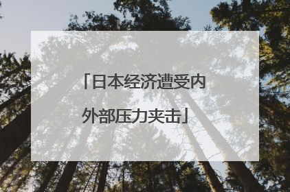 日本经济遭受内外部压力夹击