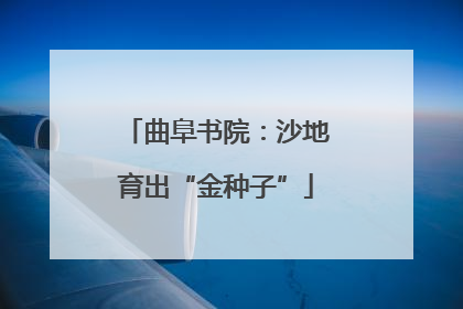 曲阜书院：沙地育出“金种子”