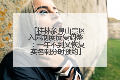桂林象鼻山景区入园制度反复调整：一年不到又恢复实名制分时预约