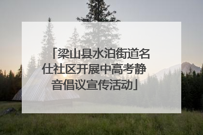 梁山县水泊街道名仕社区开展中高考静音倡议宣传活动