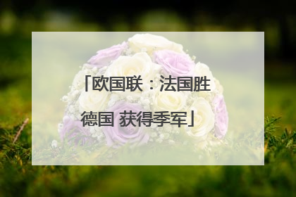 欧国联：法国胜德国 获得季军