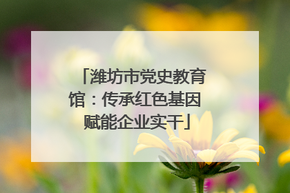 潍坊市党史教育馆：传承红色基因 赋能企业实干
