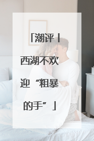 潮评丨西湖不欢迎“粗暴的手”