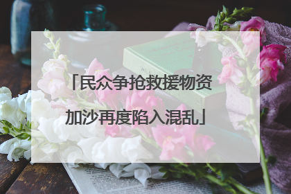 民众争抢救援物资 加沙再度陷入混乱