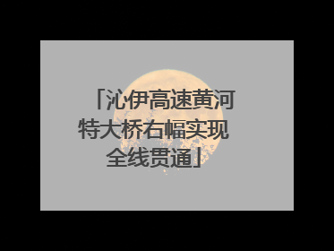 沁伊高速黄河特大桥右幅实现全线贯通