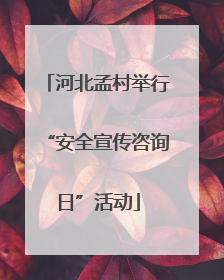 河北孟村举行“安全宣传咨询日”活动