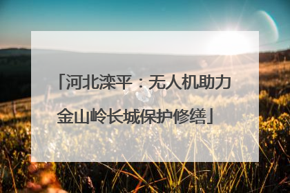 河北滦平：无人机助力金山岭长城保护修缮
