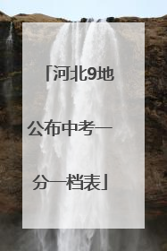 河北9地公布中考一分一档表