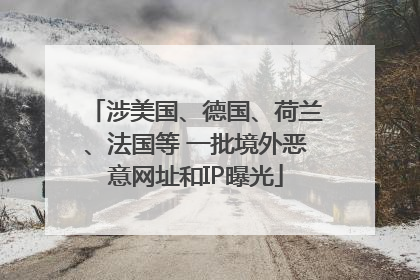 涉美国、德国、荷兰、法国等 一批境外恶意网址和IP曝光