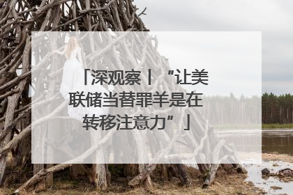 深观察丨“让美联储当替罪羊是在转移注意力”