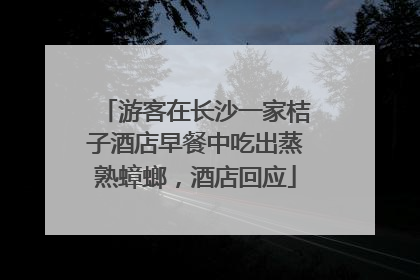 游客在长沙一家桔子酒店早餐中吃出蒸熟蟑螂，酒店回应