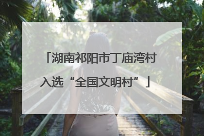 湖南祁阳市丁庙湾村入选“全国文明村”