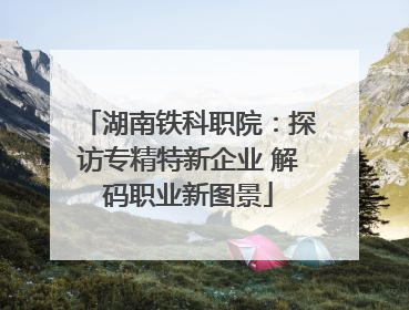 湖南铁科职院：探访专精特新企业 解码职业新图景