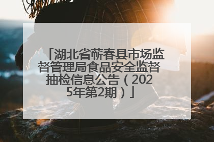 湖北省蕲春县市场监督管理局食品安全监督抽检信息公告（2025年第2期）