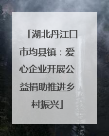 湖北丹江口市均县镇：爱心企业开展公益捐助推进乡村振兴
