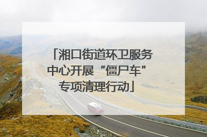 湘口街道环卫服务中心开展“僵尸车”专项清理行动