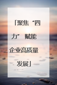 聚焦“四力” 赋能企业高质量发展