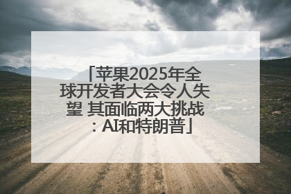 苹果2025年全球开发者大会令人失望 其面临两大挑战：AI和特朗普