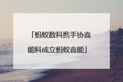 蚂蚁数科携手协鑫能科成立蚂蚁鑫能