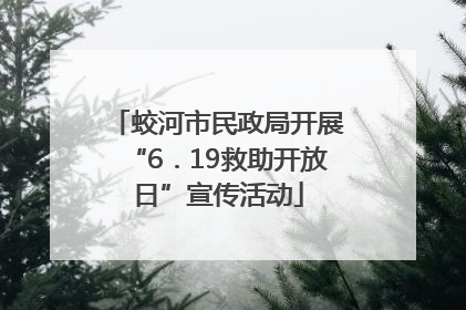 蛟河市民政局开展“6．19救助开放日”宣传活动