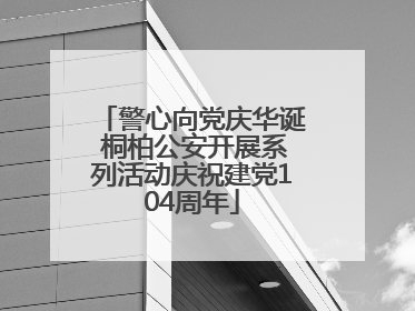 警心向党庆华诞 桐柏公安开展系列活动庆祝建党104周年