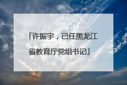 许振宇，已任黑龙江省教育厅党组书记