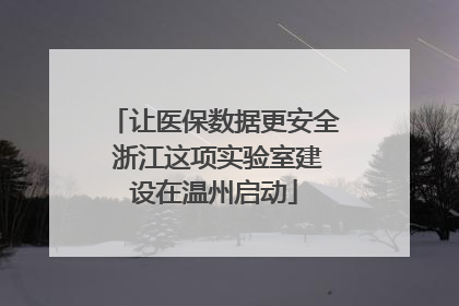 让医保数据更安全 浙江这项实验室建设在温州启动