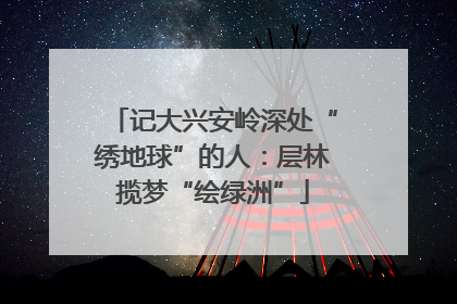记大兴安岭深处“绣地球”的人：层林揽梦“绘绿洲”