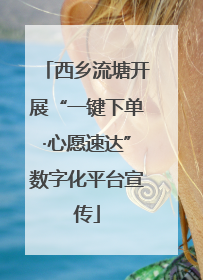 西乡流塘开展“一键下单·心愿速达”数字化平台宣传