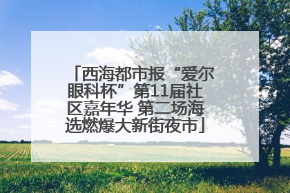 西海都市报“爱尔眼科杯”第11届社区嘉年华 第二场海选燃爆大新街夜市