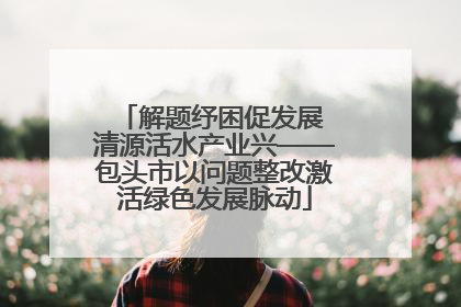 解题纾困促发展 清源活水产业兴——包头市以问题整改激活绿色发展脉动