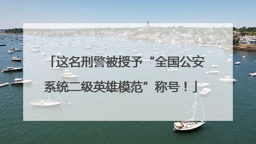 这名刑警被授予“全国公安系统二级英雄模范”称号！