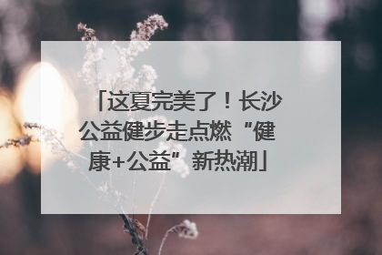 这夏完美了！长沙公益健步走点燃“健康+公益”新热潮