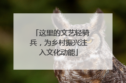 这里的文艺轻骑兵，为乡村振兴注入文化动能