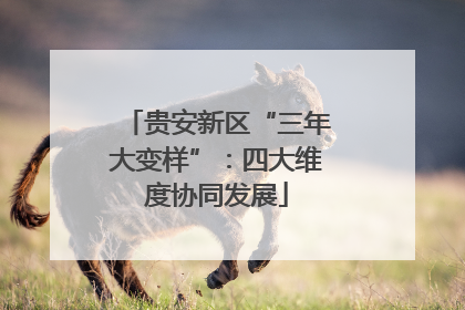 贵安新区“三年大变样”：四大维度协同发展