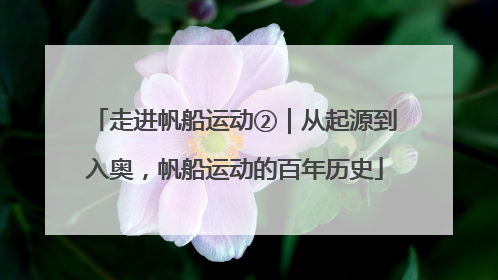 走进帆船运动②｜从起源到入奥，帆船运动的百年历史