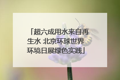 超六成用水来自再生水 北京环球世界环境日展绿色实践