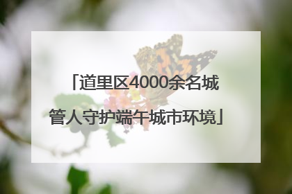道里区4000余名城管人守护端午城市环境