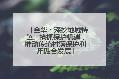 金华：深挖地域特色、抢抓保护机遇，推动传统村落保护利用融合发展