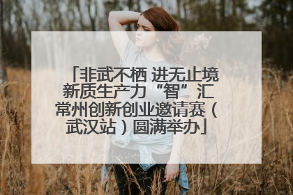 非武不栖 进无止境 新质生产力“智”汇常州创新创业邀请赛（武汉站）圆满举办