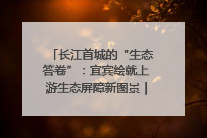 长江首城的“生态答卷”：宜宾绘就上游生态屏障新图景｜中华环保世纪行