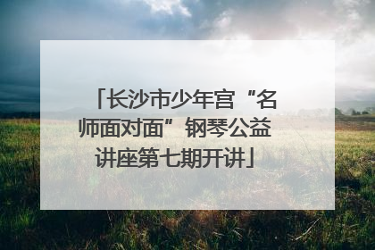 长沙市少年宫“名师面对面”钢琴公益讲座第七期开讲