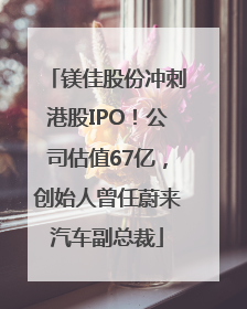镁佳股份冲刺港股IPO！公司估值67亿，创始人曾任蔚来汽车副总裁