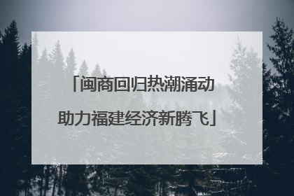 闽商回归热潮涌动 助力福建经济新腾飞
